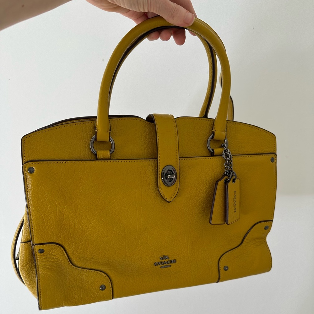 Coach Mercer Genuine Leather 2 Way Satchel Bag